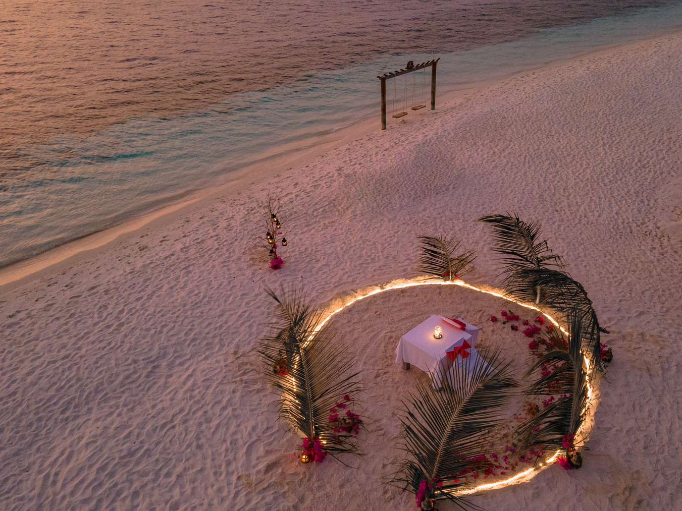 Beach Dinner Setup