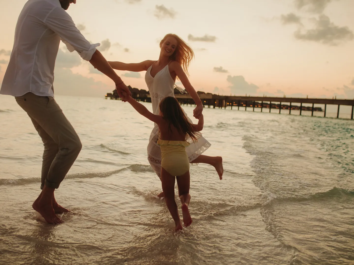 Maldives overwater villas